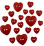 Red Hearts Button by Buttons Galore