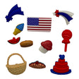 Patriotic Picnic Craft & Sewing Buttons by Buttons Galore