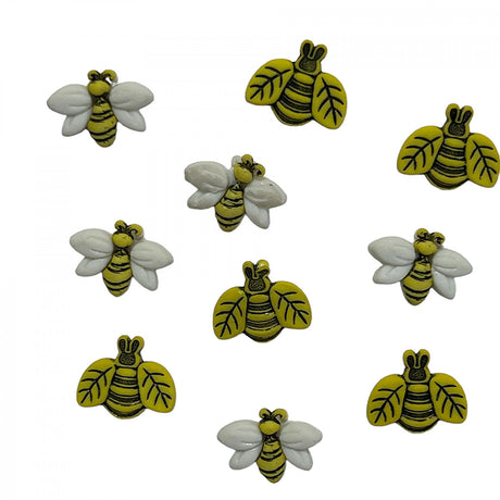 Assorted Bees Theme Buttons by Buttons Galore