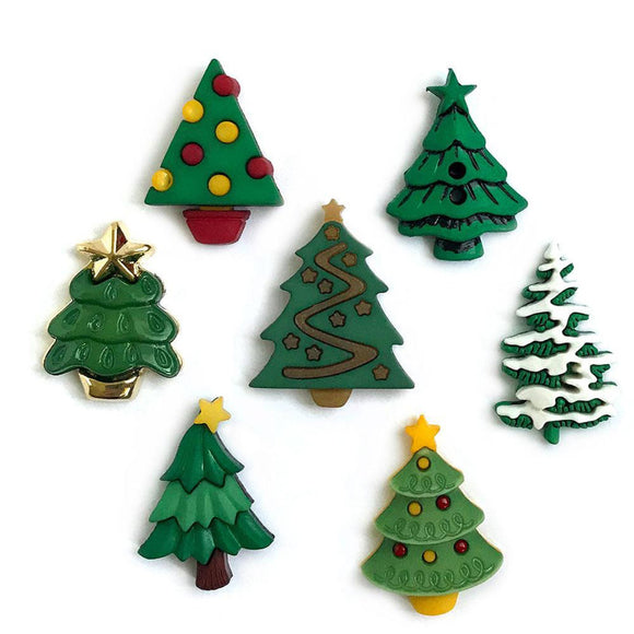 Christmas Trees Buttons by Buttons Galore