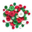 Button Candy Bag Traditional Christmas 5oz Assorted Sizes by Buttons Galore