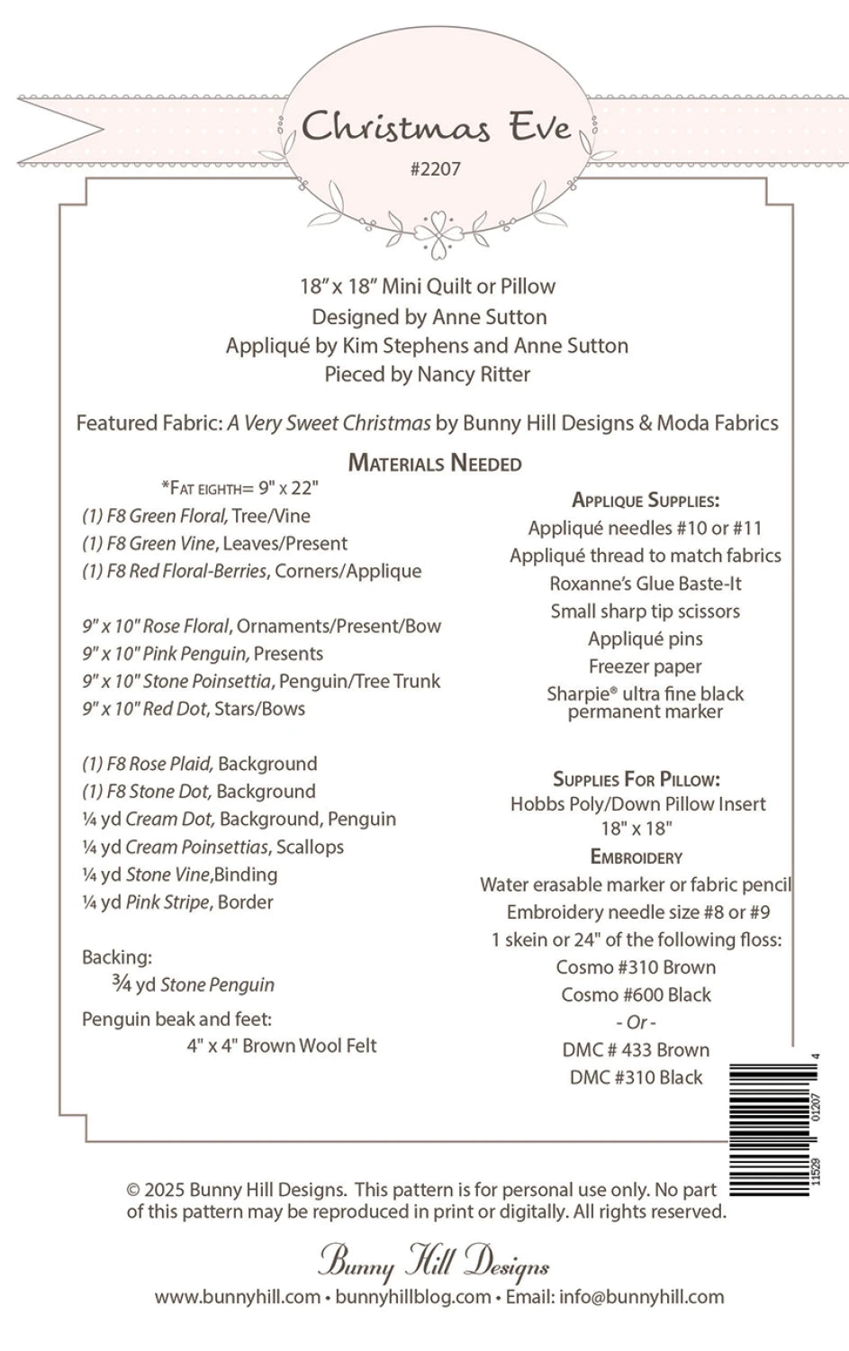 Christmas Eve Quilt Pattern