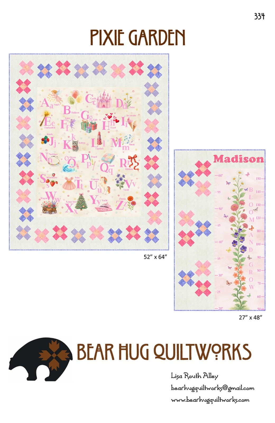 Pixie Garden Quilt Pattern by Bear Hug Quiltworks