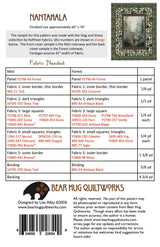 Back of the Nantahala Quilt Pattern by Bear Hug Quiltworks