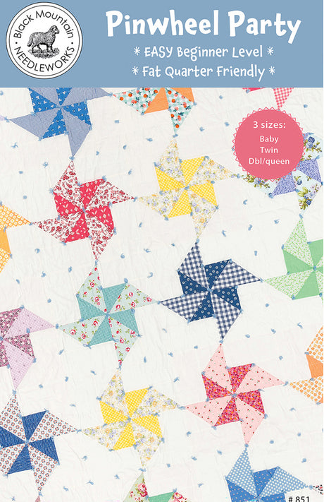 Pinwheel Party Pattern Quilt Pattern by Black Mountain Needleworks