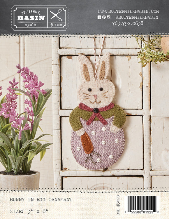 Bunny in Egg Ornament Pattern by Buttermilk Basin