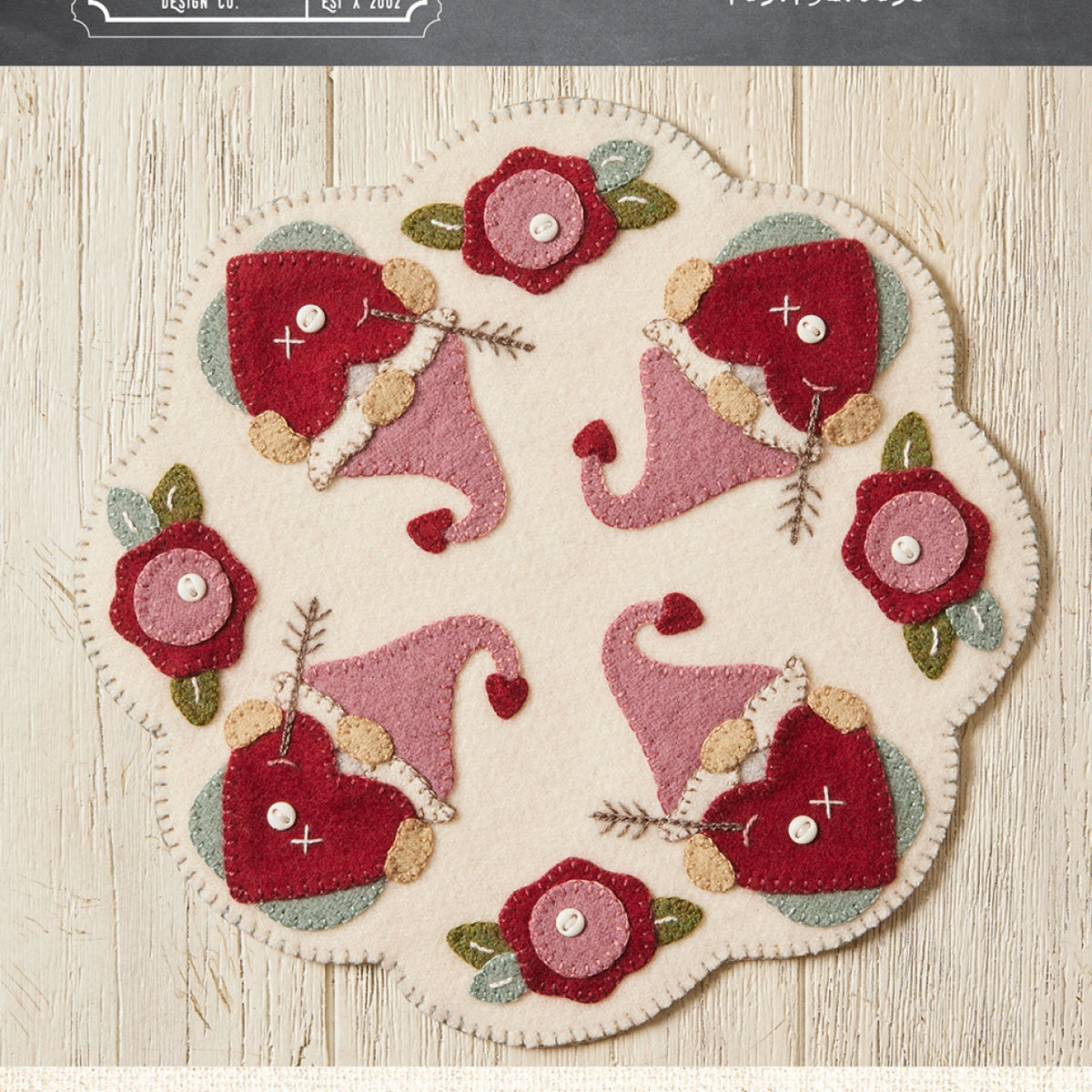 Gnome Penny Mats Thru the Year - February Pattern – Quilting Books ...