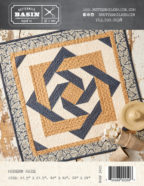 Modern Maze Quilt Pattern by Buttermilk Basin