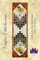 Pumpkin Table Runner in Stained Glass Quilt Pattern by Bear Paw Productions