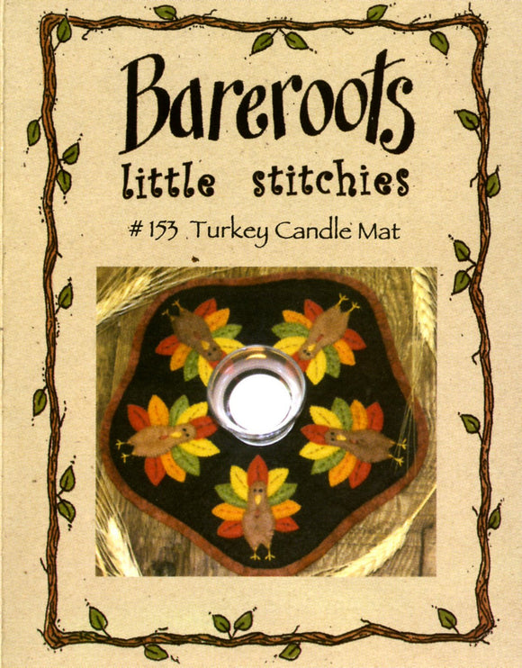 Little Stitchies - Turkeys Candle Mat / Pattern + Material
