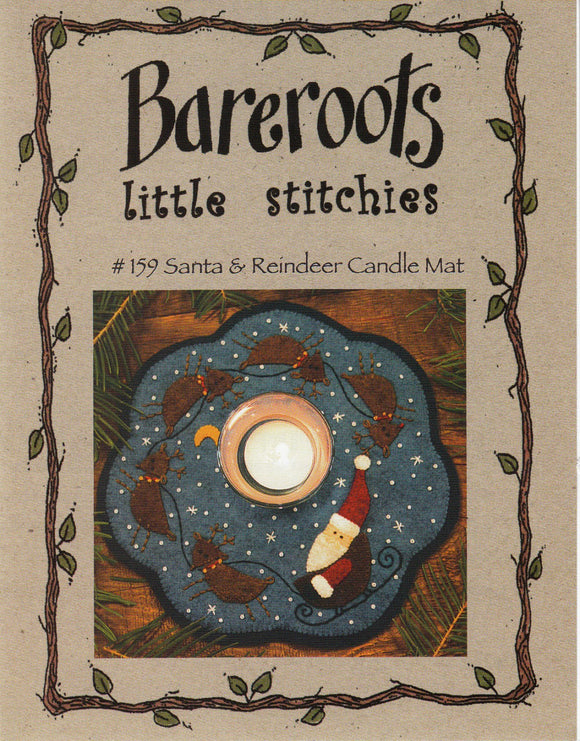 Little Stitchies - Santa & Reindeer Candle Mat / Pattern + Material