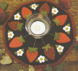 Little Stitchies - Strawberries Candle Mat / Pattern + Material Only