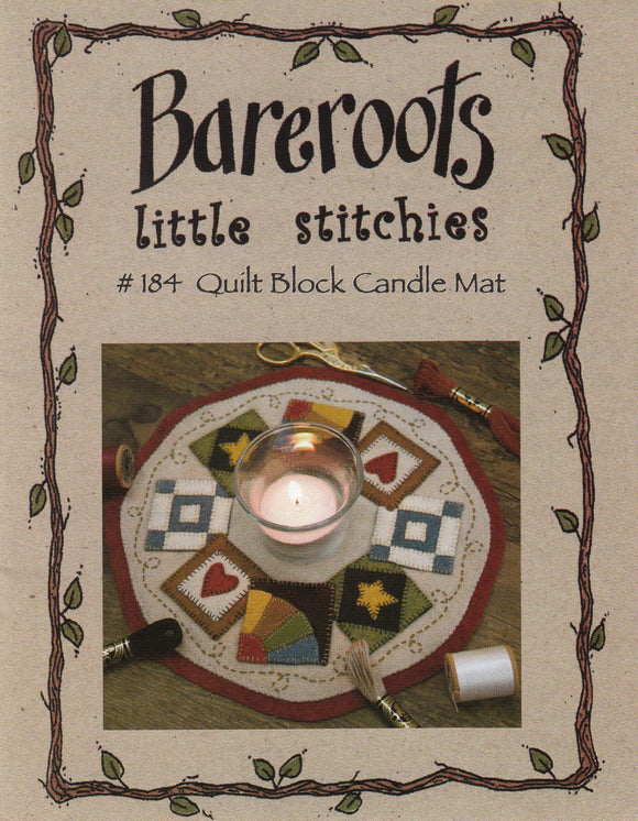 Little Stitchies - Quilt Block Candle Mat / Pattern + Material