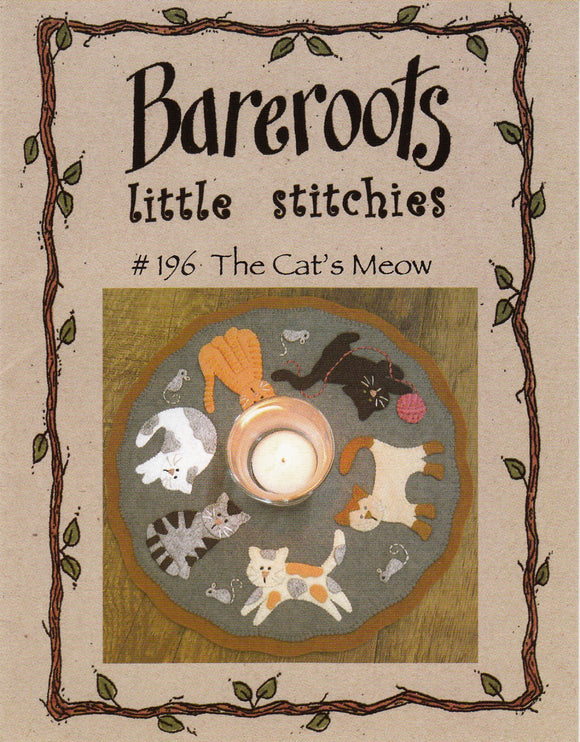 Little Stitchies - Cats Meow Candle Mat / Pattern + Material