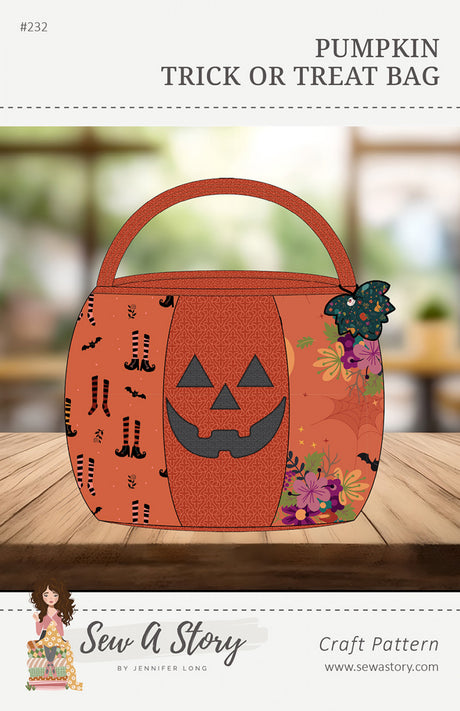 Pumpkin Trick or Treat Bag Pattern by Bee Sew Inspired