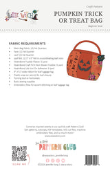 Back of the Pumpkin Trick or Treat Bag Pattern by Bee Sew Inspired