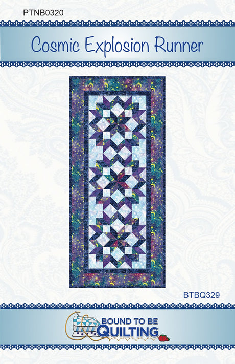 Cosmic Explosion Table Runner Pattern by Bound To Be Quilting, LLC