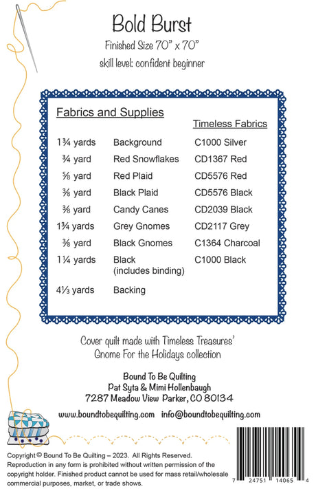 Bold Burst Quilt Pattern by Bound To Be Quilting, LLC