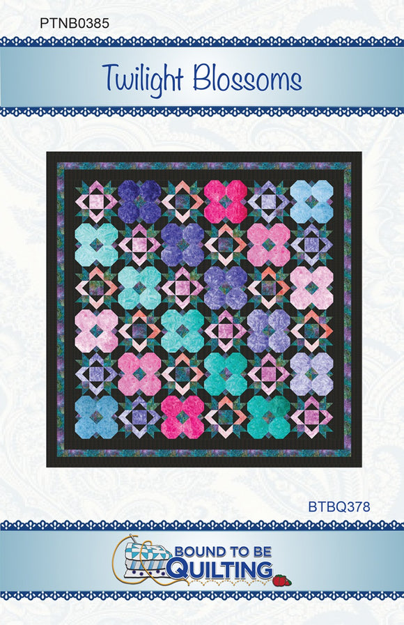 Twilight Blossoms Quilt Pattern by Bound To Be Quilting, LLC