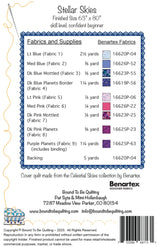 Back of the Stellar Skies Pattern by Bound To Be Quilting
