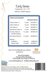 Back of the Early Geese Quilt Pattern by Bound To Be Quilting, LLC