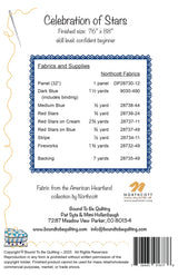 Back of the Celebration of Stars Quilt Pattern by Bound To Be Quilting, LLC