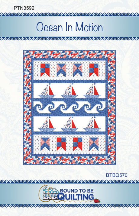Ocean In Motion Quilt Pattern by Bound To Be Quilting, LLC
