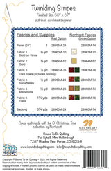 Back of the Twinkling Stripes Quilt Pattern by Bound To Be Quilting, LLC