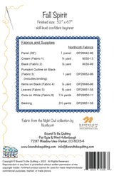 Back of the Fall Spirit Quilt Pattern by Bound To Be Quilting, LLC