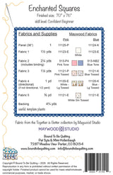 Back of the Enchanted Squares Quilt Pattern by Bound To Be Quilting, LLC