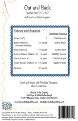 Back of the Out And Back Quilt Pattern by Bound To Be Quilting, LLC