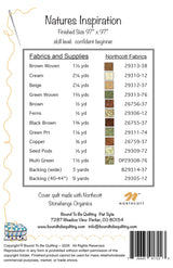 Back of the Natures Inspiration Quilt Pattern by Bound To Be Quilting, LLC