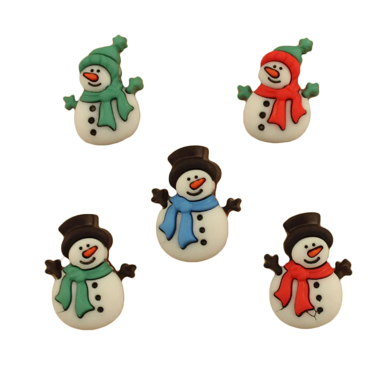 Jolly Snowmen Buttons by Buttons Galore