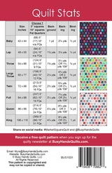 Back of the Market Square Quilt Pattern by Busy Hands