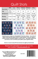 Back of the Fireworks Quilt Pattern by Busy Hands