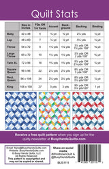 Back of the Windblown Quilt Pattern by Busy Hands