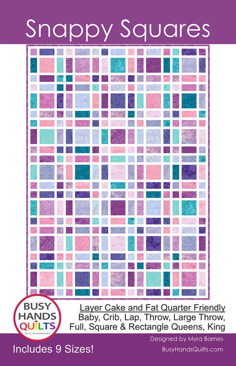 Snappy Squares Quilt Pattern by Busy Hands