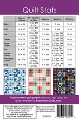 Back of the Snappy Squares Quilt Pattern by Busy Hands