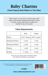 Back of the Baby Charms Downloadable Pattern by Cuddle Cat Quiltworks