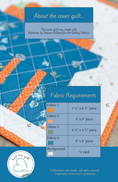 Back fo the Orchrad Delight Downloadable Pattern by Heart Lake Quilts