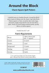 Back of the Around The Block  Downloadable Pattern by Cuddle Cat Quiltworks