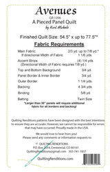 Back of the Avenues Downloadable Pattern by Quilting Renditions