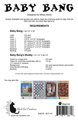 Back of the Baby Bang Quilt Pattern - Black Cat Creations