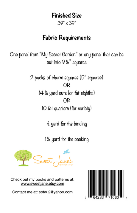 Back of the Backyard Buddies Downloadable Pattern by Sweet Janes Quilting and Design