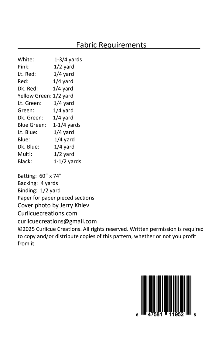 Back of the Be My Neighbor Downloadable Pattern by Curlicue Creations