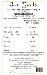 Back of the Bear Tracks Downloadable Pattern by Quilting Renditions