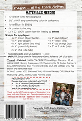 Back of the Bird and Blooms 'lil Cotton Runner Downloadable Pattern by Patch Abilities - Patterns