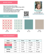 Back of the Breezy Shores Downloadable Pattern by Shadow Valley Quilts 