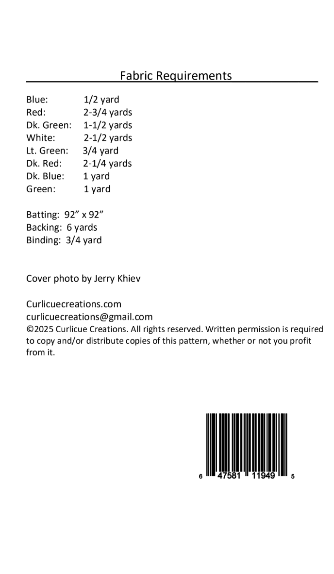 Back of the Cabin Crossing Downloadable Pattern by Curlicue Creations