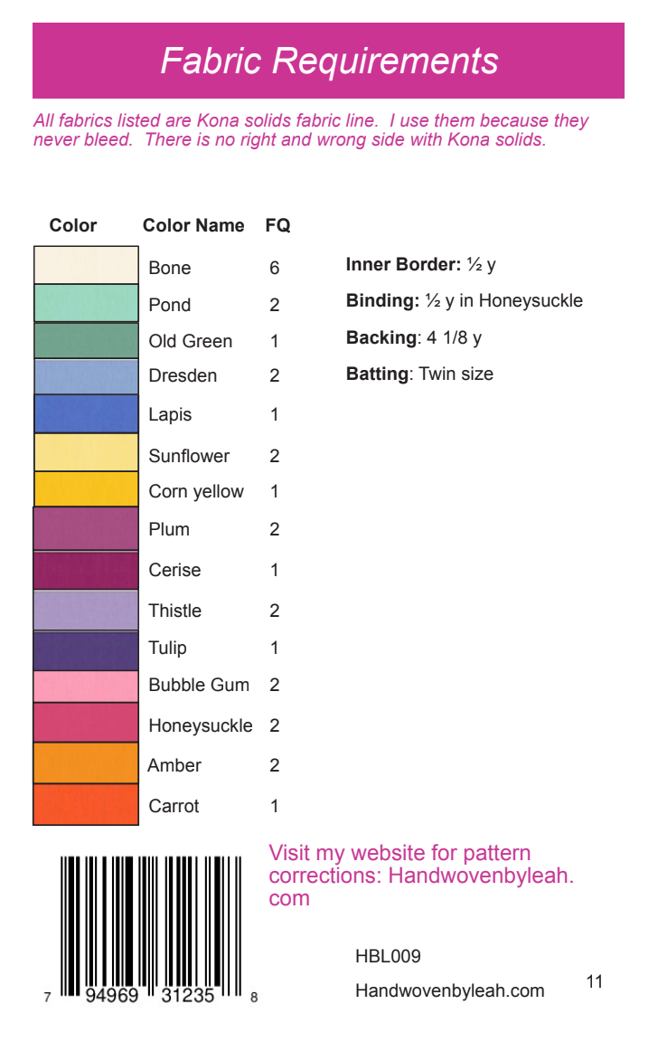 Back of the Candy House Quilt Pattern by Handwoven By Leah